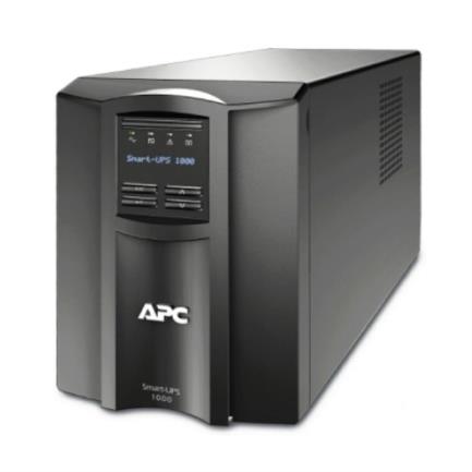 APC - UPS APC 1000VA/700WA Pantalla LCD 120V Conexión Inteligente Torre de Onda Sinusoidal Pura 8 Contactos Color Negro