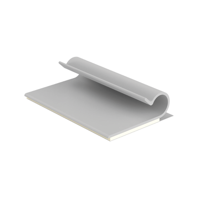 PANDUIT - Clip Adhesivo Tipo J, Para Cables de Hasta 6.4 mm de Diametro, Uso Interior, Color Gris, Paquete de 100pz