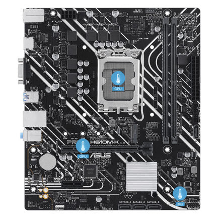 ASUS - Tarjeta Madre Asus PRIME H610M-K 2xDDR5 96GB 5600Mhz HDMI VGA PCIe 4.0 M.2 S 1700 12th 13th 14th Gen mATX