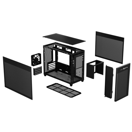 ASUS - Gabinete Asus PRIME AP201 Black Paneles de Malla Micro ATX Negro