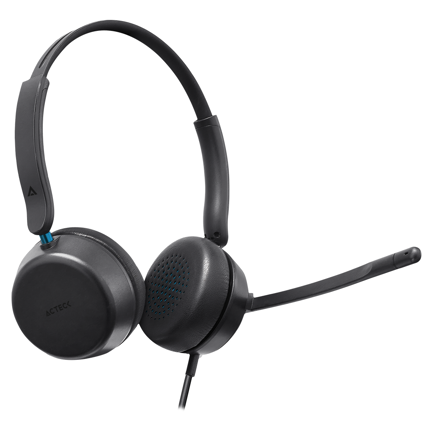 ACTECK - Auriculares Alambricos Acteck con Micrófono Active Pro HC565 Negro