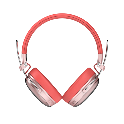 ACTECK - Audífonos Inalámbricos Acteck Over Ear Luxe Chic HP710 Recargables Elite Salmon