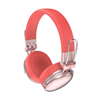 ACTECK - Audífonos Inalámbricos Acteck Over Ear Luxe Chic HP710 Recargables Elite Salmon