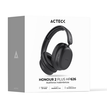 ACTECK - Audífonos Inalámbricos Acteck Over Ear Honour 2 Plus HP626 Negro