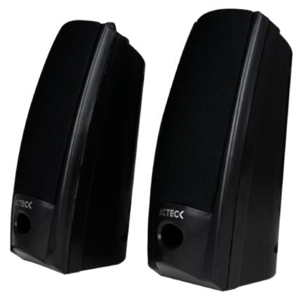 ACTECK - Bocinas Acteck Aubo-014 AX-2500 Estéreo Canales 2.0 Compactas 3.5mm Color Negro