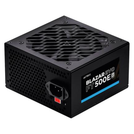 ACTECK - Fuente de Poder Blazar Evo FT500E ATX 500W / 1X20 4 pin  1xAtx 4  3xSata  2xMolex 4 pin  Negro