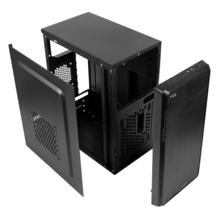 ACTECK - Gabinete Acteck Kioto GC240 Mini Torre con Fuente 500W Micro ATX/Mini ITX USB 3.0 1 Ventilador Color Negro