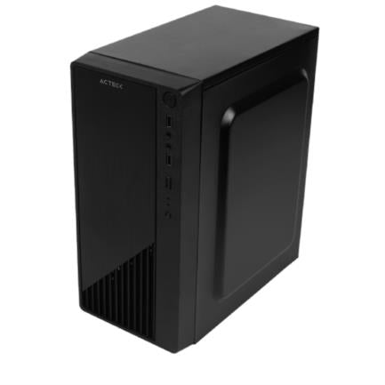 ACTECK - Gabinete Acteck con Fuente 500w Compacto Mini Torre Kioto GC220 Micro Atx y Mini Itx Acrilico USB 2.0 Negro