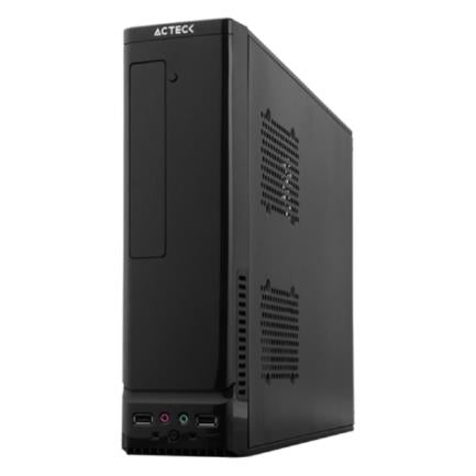 ACTECK - Gabinete Acteck Atom GS240 Mini Torre Slim con Fuente 500W Micro ATX/Mini ITX 2xUSB 2.0 1 Ventilador Essential Series
