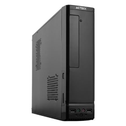 ACTECK - Gabinete Acteck Atom GS240 Mini Torre Slim con Fuente 500W Micro ATX/Mini ITX 2xUSB 2.0 1 Ventilador Essential Series