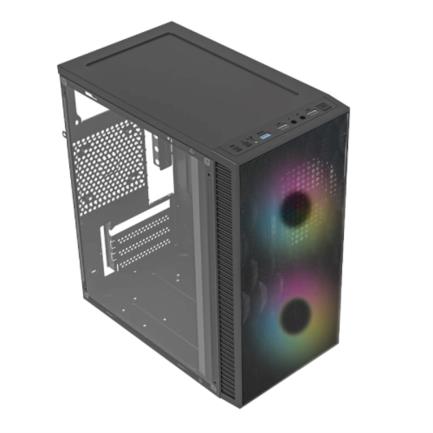 ACTECK - Gabinete Acteck Compacto Mini Torre Fuji GC470  Fuente ATX 500 Advanced Series Negro