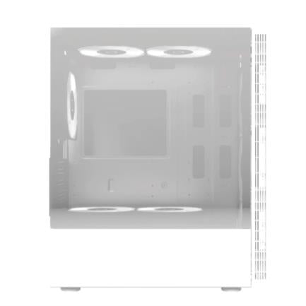 ACTECK - Gabinete Gamer Media Torre DragonFly Crystal GM745 Panel Izq Cristal + Frente Cristal / Azender Blanco