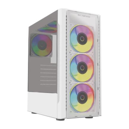 ACTECK - Gabinete Gamer Media Torre DragonFly Crystal GM745 Panel Izq Cristal + Frente Cristal / Azender Blanco