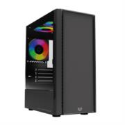 ACTECK - Gabinete Gamer Balam Rush Micro Torre Nyx GI730 Max MB M-ATX Panel Izq Cristal Frente Sólido USB 3.0/3xFan RGB Negro