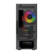 ACTECK - Gabinete Gamer Balam Rush Micro Torre Nyx GI730 Max MB M-ATX Panel Izq Cristal Frente Sólido USB 3.0/3xFan RGB Negro