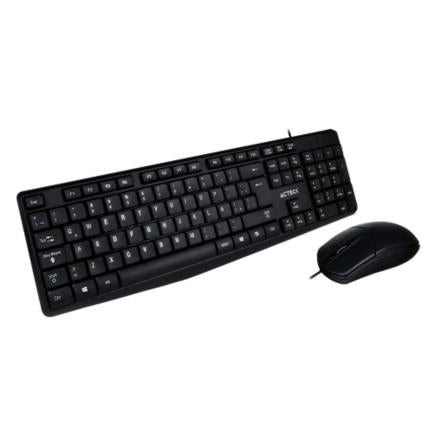 ACTECK - Kit Teclado y Mouse Acteck Creator MK210 Alámbrico USB 1200dpi Color Negro