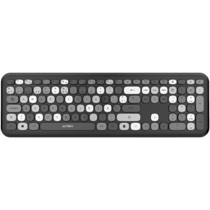 ACTECK - Kit Teclado y Mouse Acteck Creator Chic Colors MK475 Inalámbrico 2xBaterías AAA Incluidas Color Gris
