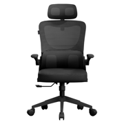 ACTECK - Silla de Oficina Acteck Flux Prime EC636HR/Soporta 100kg Inclinación 120/Reposabrazos 90/Negro -Malla Negra