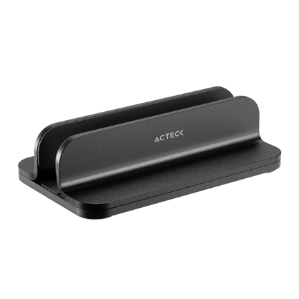 ACTECK - Base Soporte para Laptop Acteck Vault Stow BN430 soporte Vertical de Aluminio Soporta 5 kg y Ajustable 45mm Color Negro