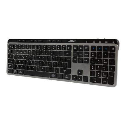 ACTECK - Teclado Multidispositivo Acteck Inspire Krea TI755/2.4MHz+2modosBT Elite Negro-Gris