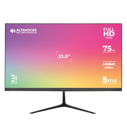 ACTECK - Monitor Acteck 23.8" Led Captive Vivid SP240 FHD Resolución 1920x1080 Panel IPS