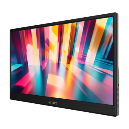 ACTECK - Monitor Acteck 15.6" Portatil Plano IPS LP15Y FHD 60Hz MiniHDMI Base Ajustable Elite Negro