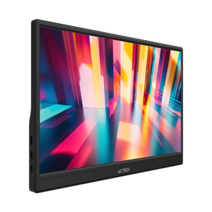 ACTECK - Monitor Acteck 15.6" Portatil Plano IPS LP15Y FHD 60Hz MiniHDMI Base Ajustable Elite Negro