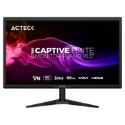 ACTECK - Monitor Acteck Plano 18.5" TN Captive Brite CB185 /HD/60Hz/5ms/Low-blue light/1xVGA+1xHDMI 1.4/VESA75mm/Essential Negro