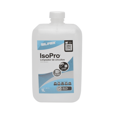 SILIMEX - Alcohol Isopropilico para limpieza de equipos de vídeo, fibra óptica, cómputo, y equipo telefónico 1000 mL