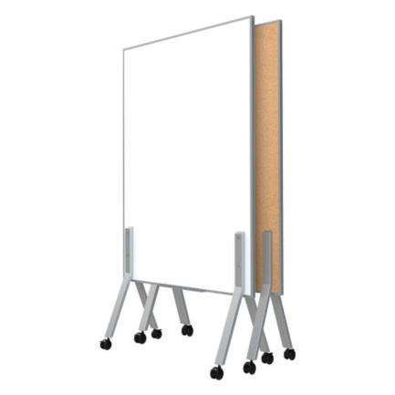 ALFRA - Pintarrón Móvil Alfra Nex Doble Superficie Pintarrón y Corcho 150x110cm