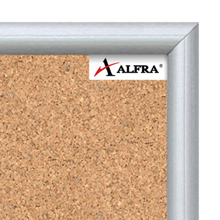 ALFRA - Tablero Alfra de Corcho 90x180 cm Marco de Aluminio