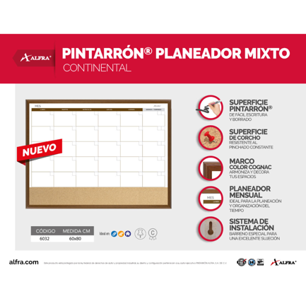 ALFRA - Planeador Alfra Mensual Mixto Continental 60x80