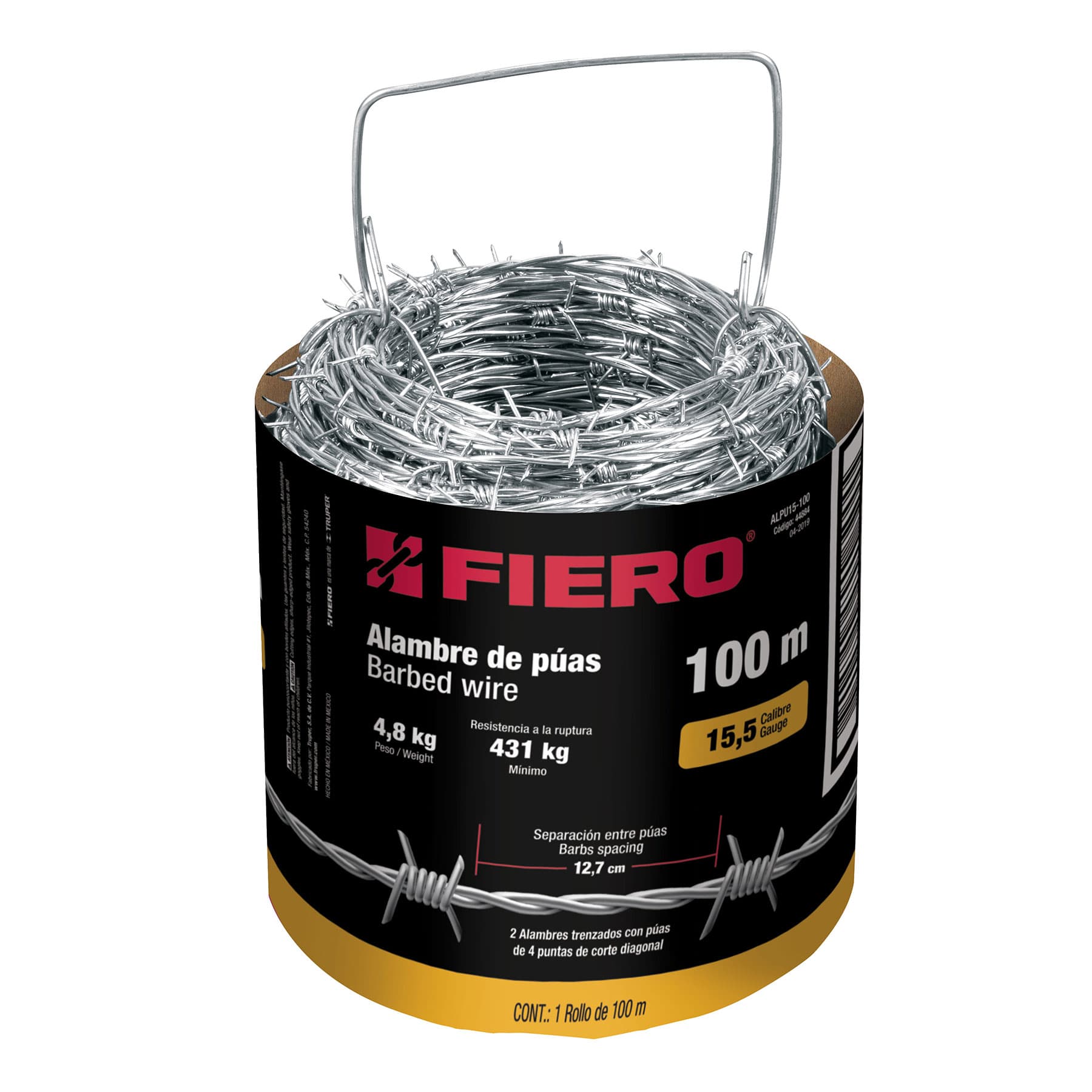 Rollo de alambre de puas 100m calibre 15.5, FIERO