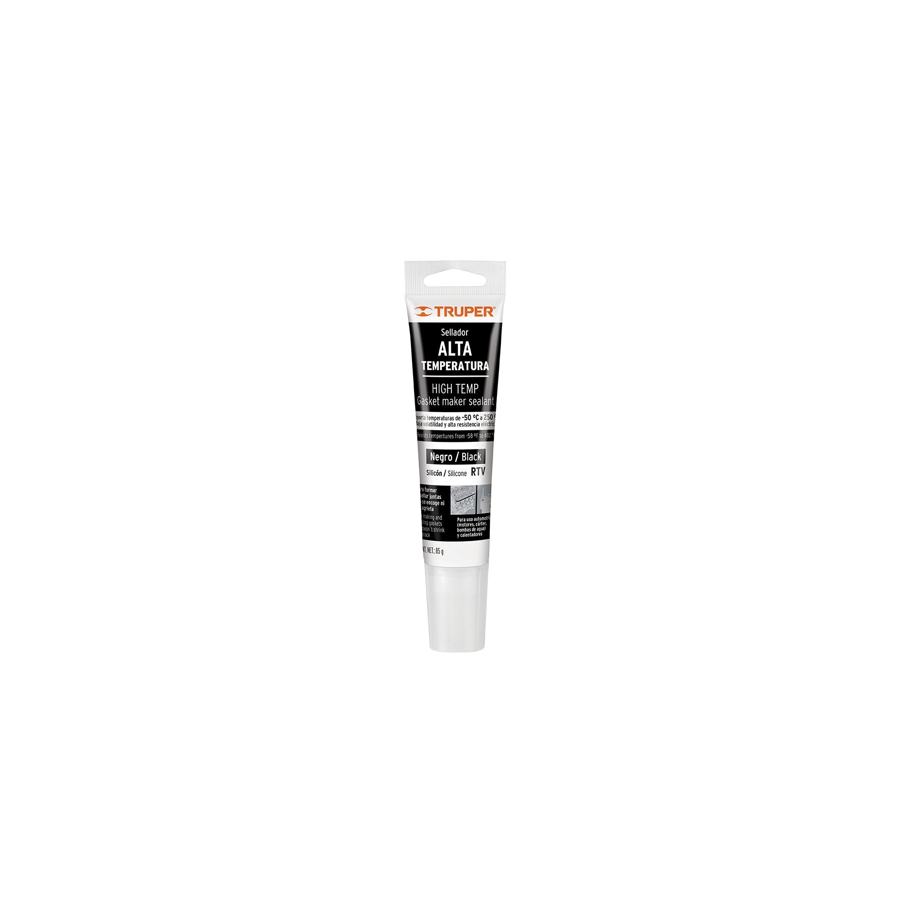 Sellador de silicon negro para altas temperaturas, 85 g