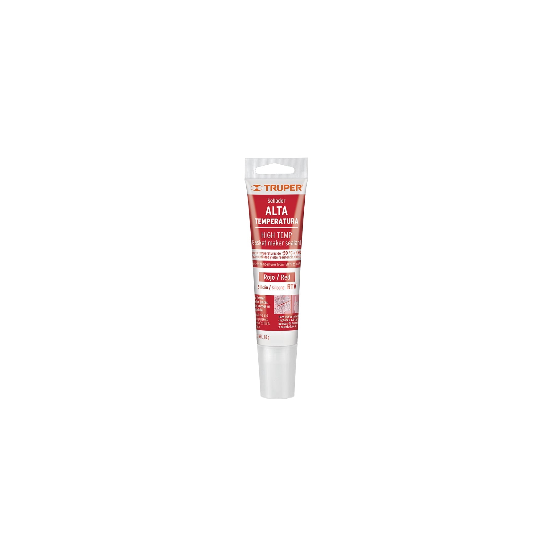 Sellador de silicon rojo para altas temperaturas, 85 g