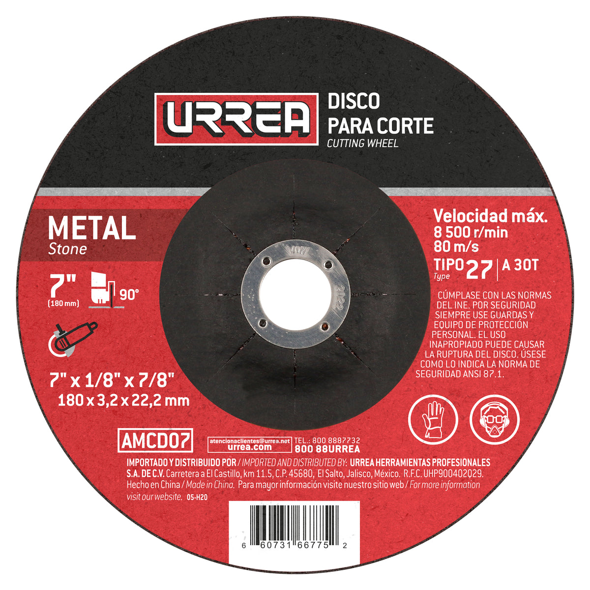 Disco abr t/27 met 7x1/8 in