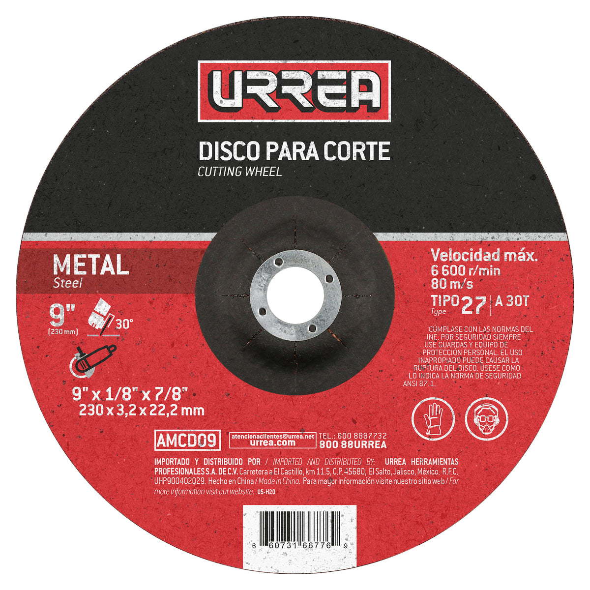 Disco abr t/27 met 9x1/8 in