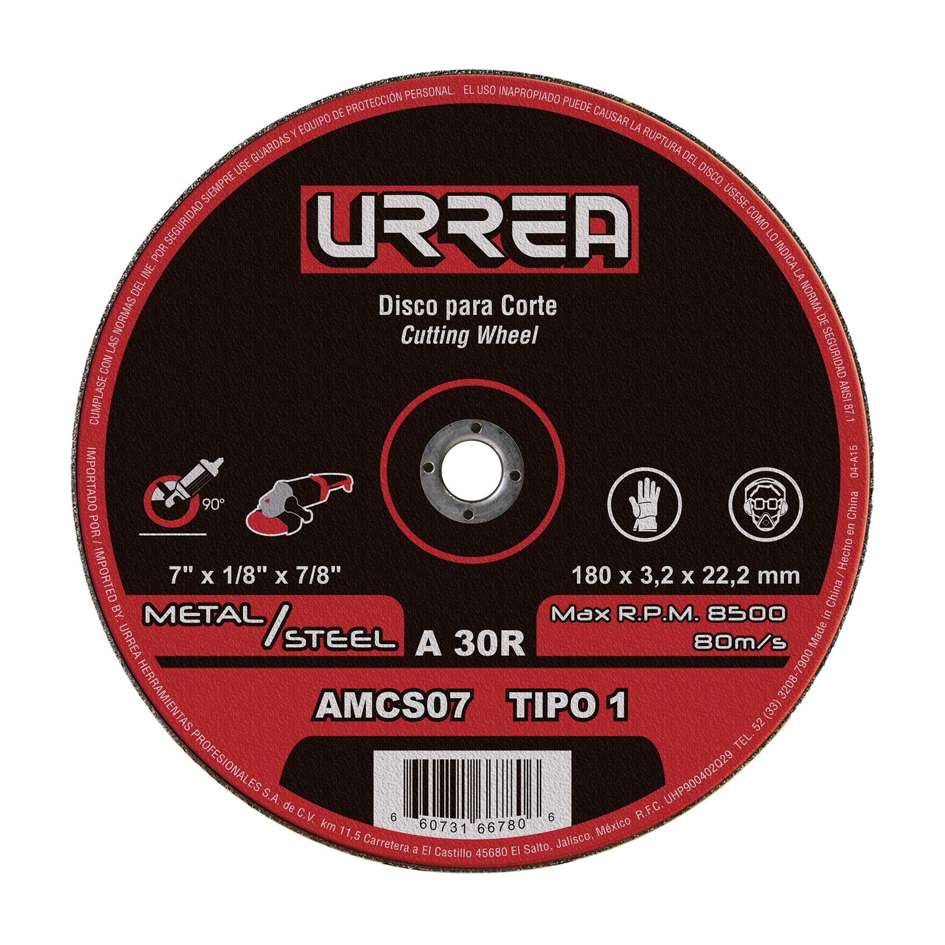 Disco abr t/1 met 7x1/8 in