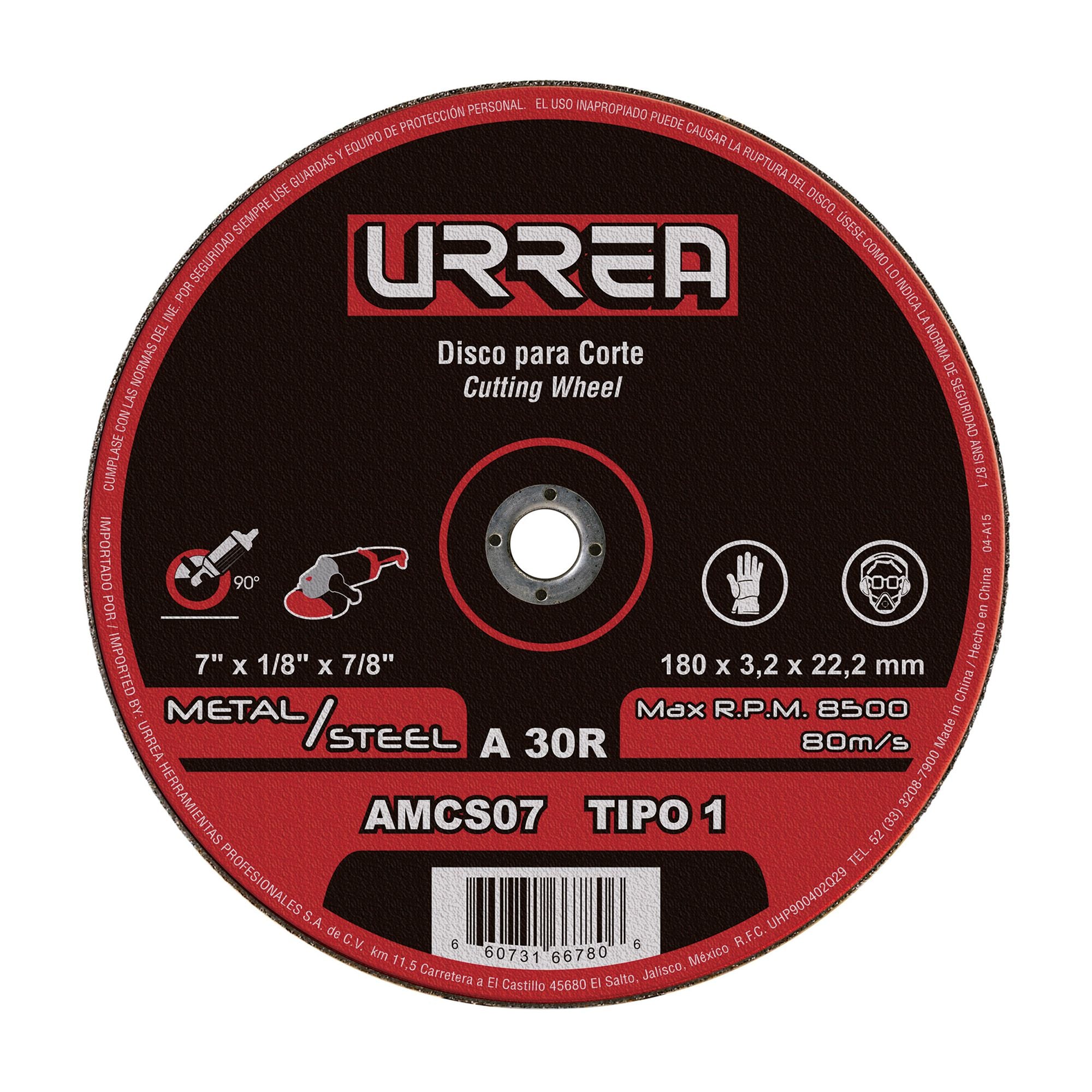 Disco abr t/1 met 7x1/8 in