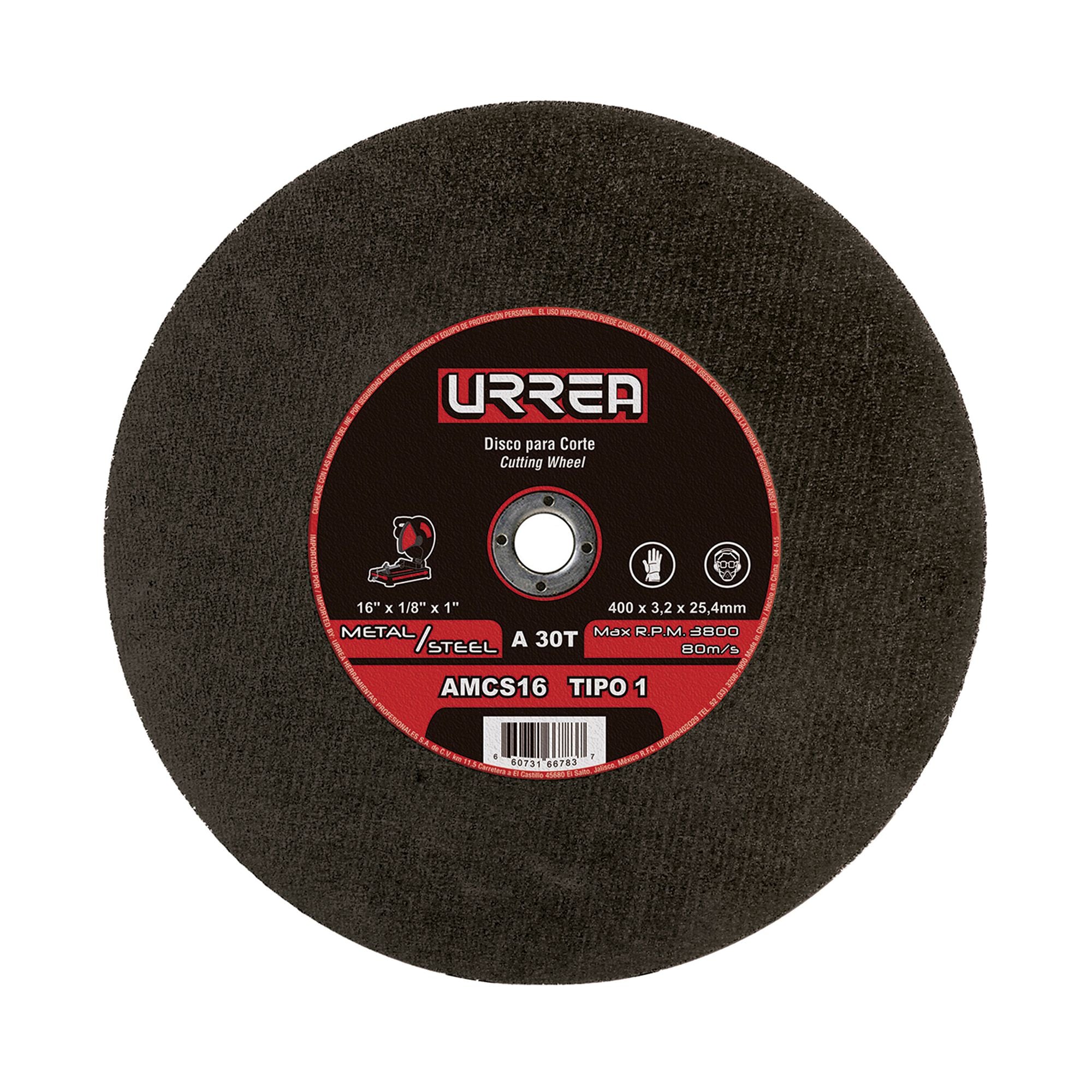 Disco abr t/1 met 16x1/8 in