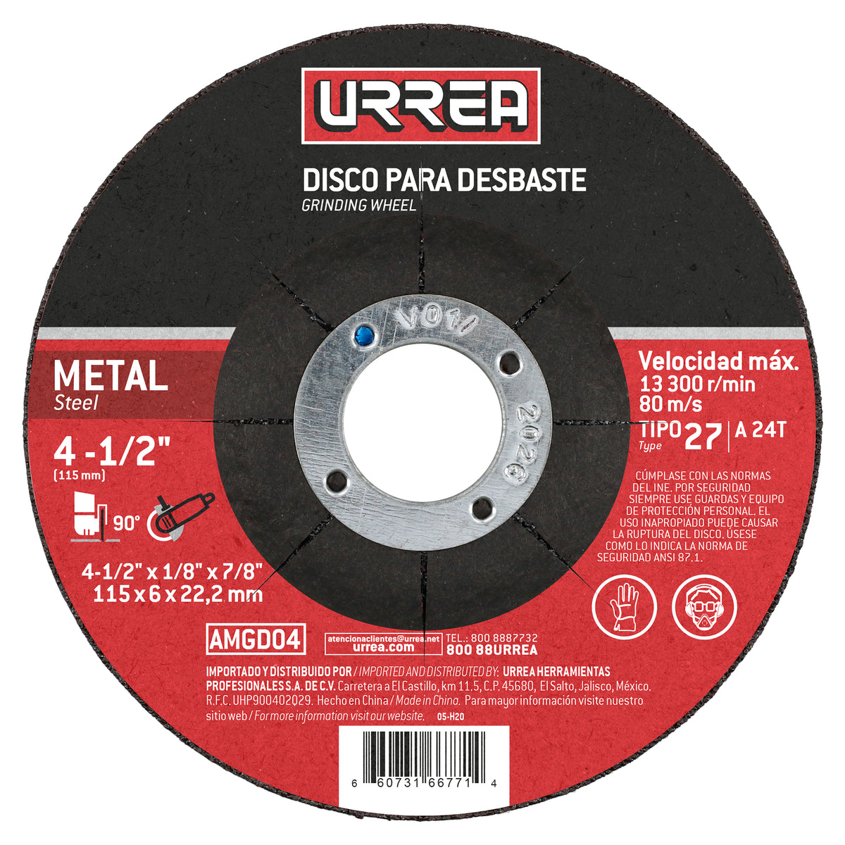 Disco abr t/27 met 4-1/2x1/4 in