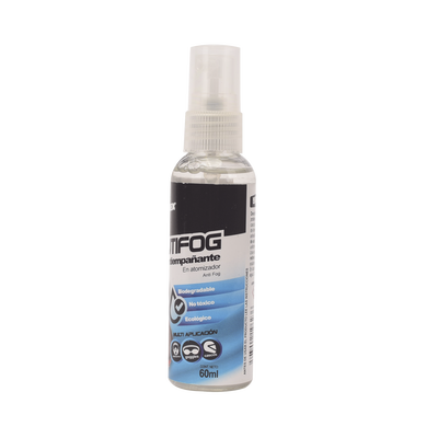 SILIMEX - Antiempañante, ideal para eliminar problemas de empañamiento en googlees, mascaras, cascos, lentes, bote 60 ml
