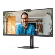 AOC TOP VICTORY - Monitor AOC 34" Professional Curvo VA 1500-R 3440x1440 HDMI DP USB-C DP AltMode 100hz 1ms USB Hub Windows Hello We
