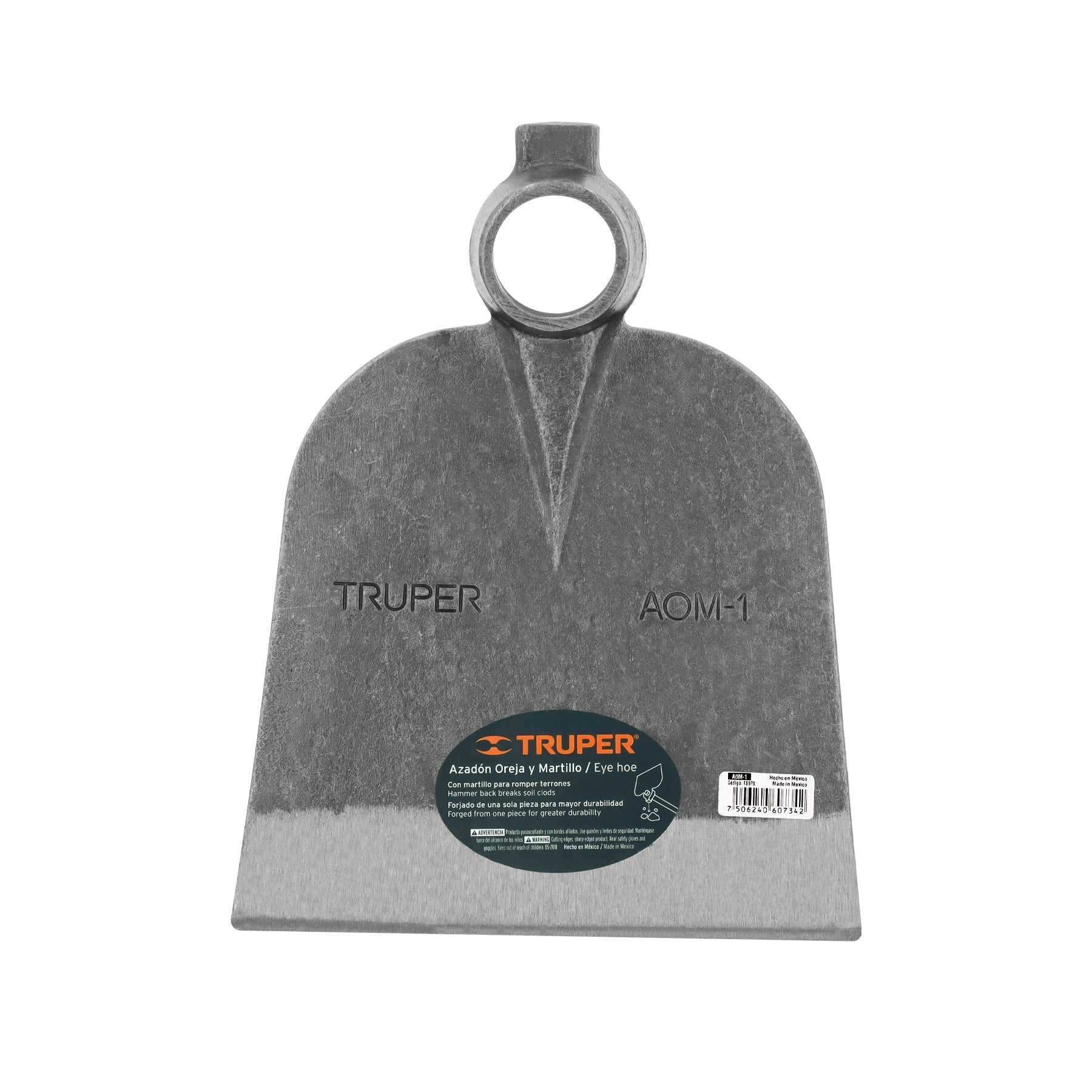 Azadon oreja y martillo No. 1 de 2.6 lb, sin mango, TRUPER