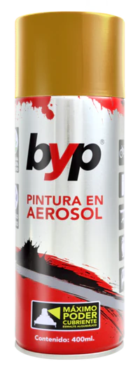 Pintura en aerosol byp metalico ORO