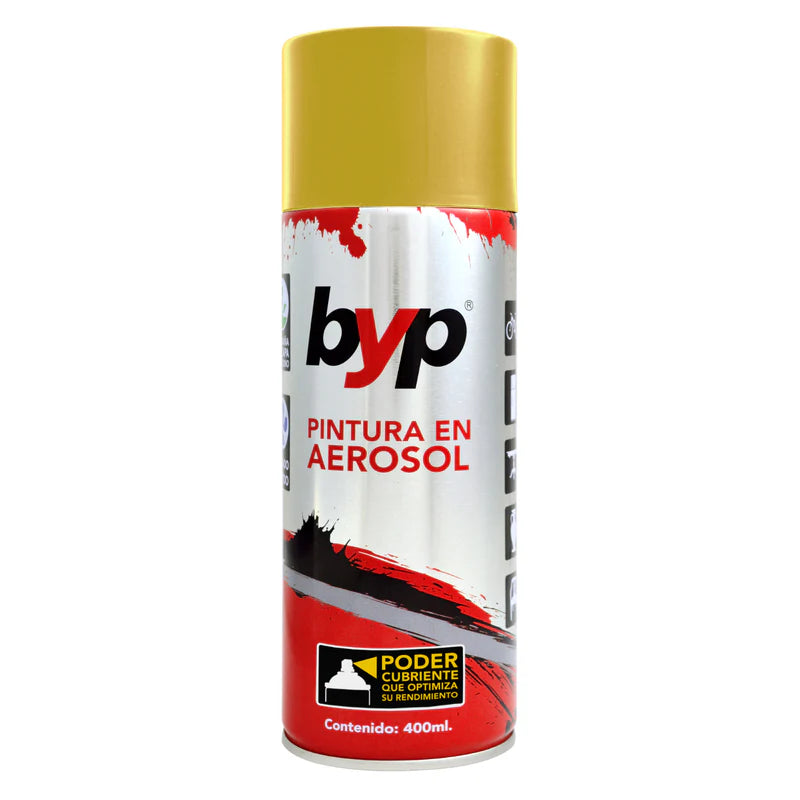 Pintura en aerosol byp metalico ORO RICO