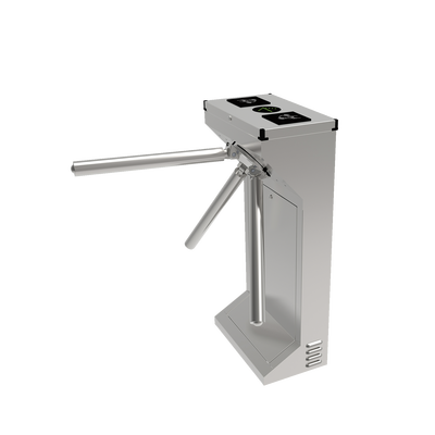 ACCESSPRO - (MOTORIZADO, SIN CONTACTO),Torniquete Industrial en Acero Inoxidable, Bidireccional, USO RUDO, Espacio para Lectora de Proximidad