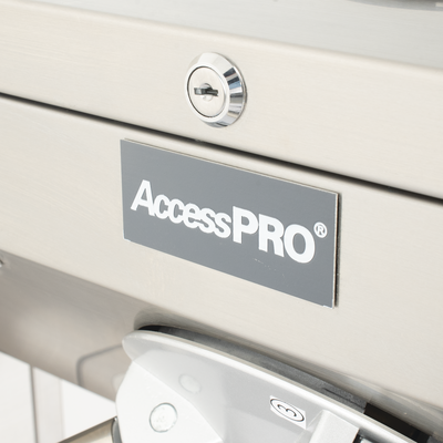 ACCESSPRO - 5,000,000 Millones Garantizados, Torniquete Industrial en Acero Inoxidable, Bidireccional, Espacio para Lectora de Proximidad