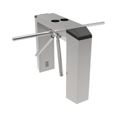 ACCESSPRO - Torniquete Industrial en Acero Inoxidable, Bidireccional, Espacio para Lectora de Proximidad