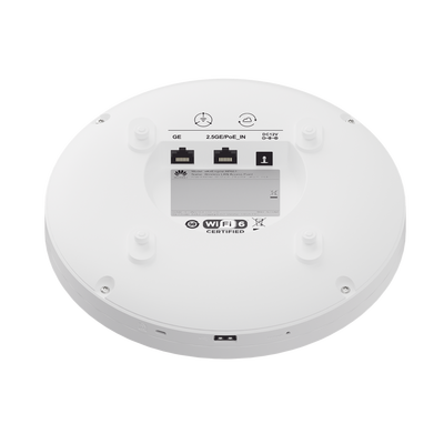 HUAWEI - Punto de Aceso eKit Wi-Fi 6 de Alta Densidad / Hasta 1,536 Clientes / 6.5 Gbps / MU-MIMO / Triple Radio / 1 RJ45 2.5 Gbps + 1 RJ45 1 Gbps / Puerto USB / BLE / Antenna 20% más cobertura / Libre de licenciamiento